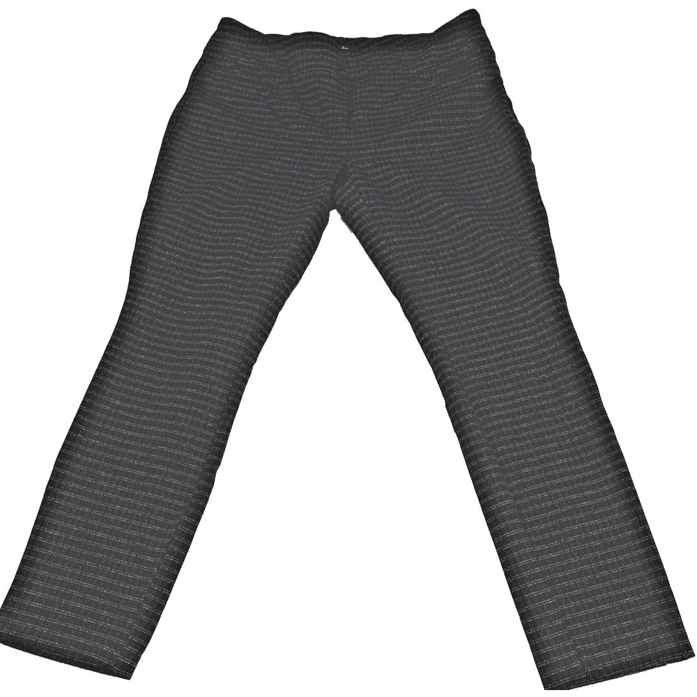 Dalia Gray Check Chino Stretch Pull On Slim Pants Size L